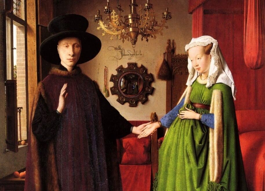 "پرتره آلفورينى" يا "ازدواج آلفورينى" اثر نقاش هلندى جان وان آيك از نقاشان هلند آغازين